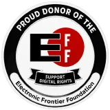 Supporter badge for Electronic Frontier Foundation
