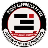 Supporter badge for Freedom of the Press Foundation