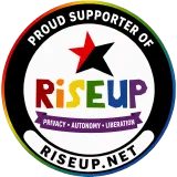 Supporter badge for Riseup