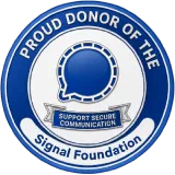 Supporter badge for Signal Foundation
